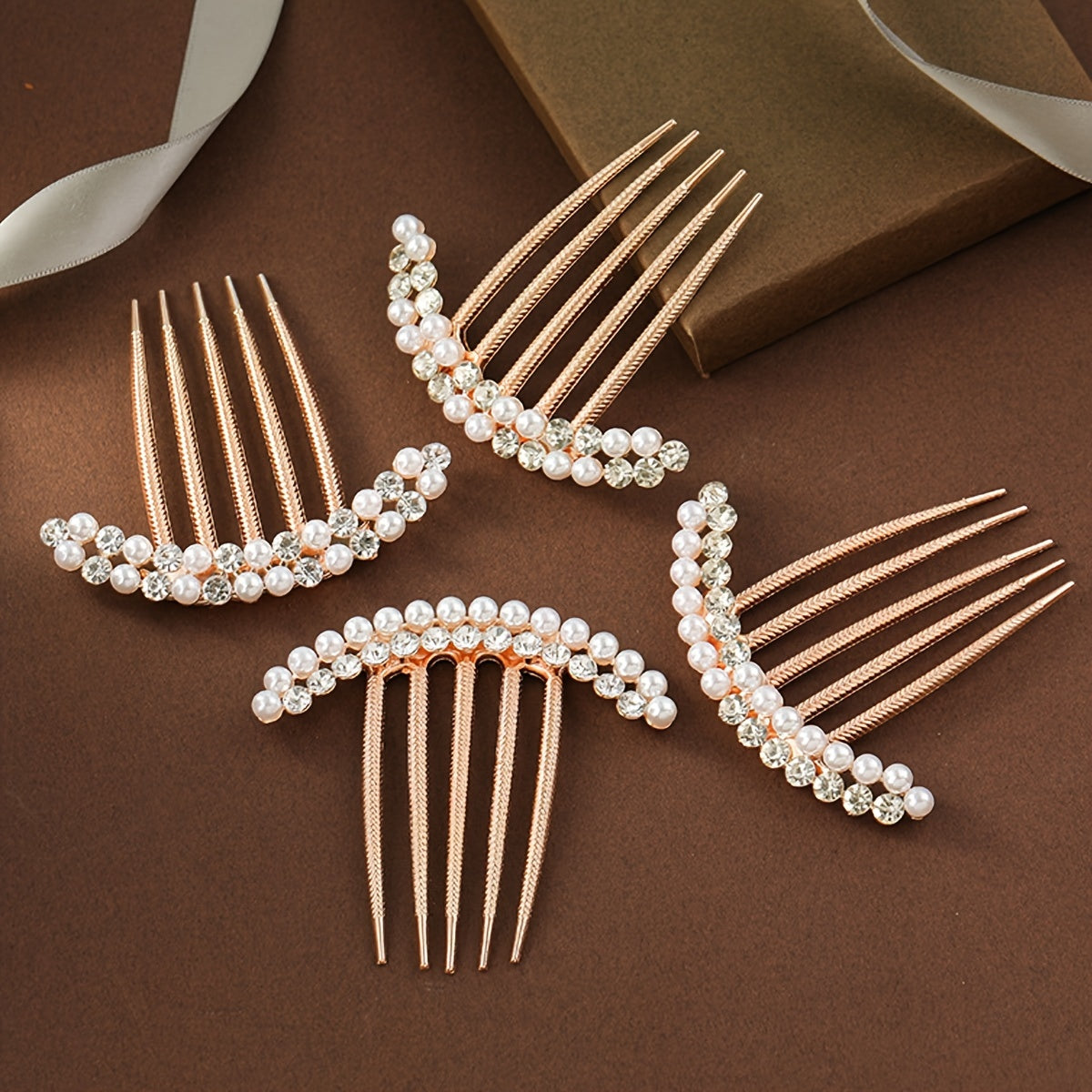 Faux Pearl Rhinestone Hairpin Hair Stick Year Gift Women Girls Accessories