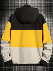 Men's Hooded Windbreaker Jacket Zipper Hooded Coat