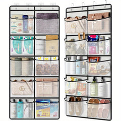 10 Pocket Over the Door Hanging Organizer - Transparent Non Woven Storage Bag