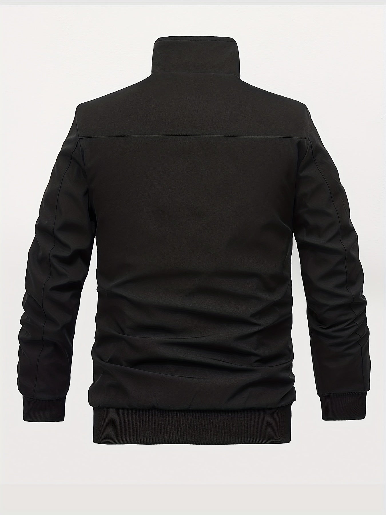 Men's Stand Collar Zip Up Jacket Coat For Spring Fall