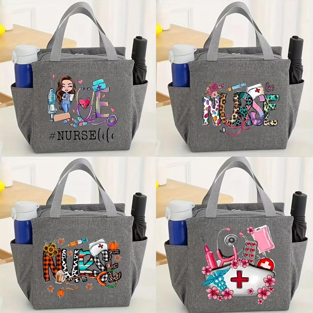 Large Capacity Insulated Animal Print Tote for Women - Durable Polyester