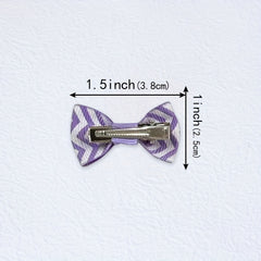 32pcs Children's Bow Hair Clips Mini Small Striped Webbing Hair Accessories