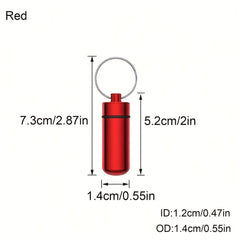Mini Waterproof Pill Case with Keychain, Portable Container for Medi