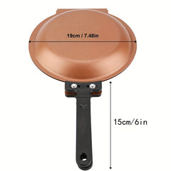 Steel Double Pan Perfect Pancake Maker Nonstick Flip Pan