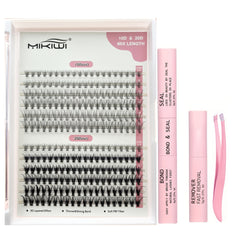 240Pcs Cluster Lashes 10D-40D D Curling Mix 9-16mm Lash Extensions