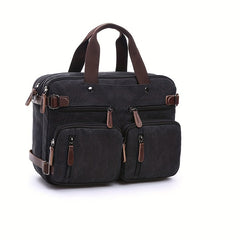 Canvas Laptop Bag with Laptop Compartment & Adjustable Shoulder Strap