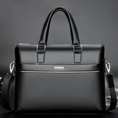 BAODIDAISHU Men's PU Leather Laptop Briefcase Top Handle Bag
