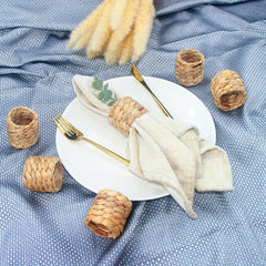 6pcs Woven Napkin Buckle Boho Holder for Wedding Thanksgiving