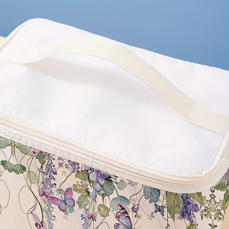 Butterfly Print Insulated Lunch Bag for Teens and Adults