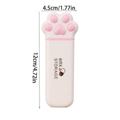 Mini Cat Claw Pill Organizer with 3 Compartments