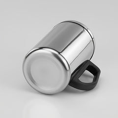 Stainless Steel Insulated Travel Mug with Lid Handle Camping RV Office Gift