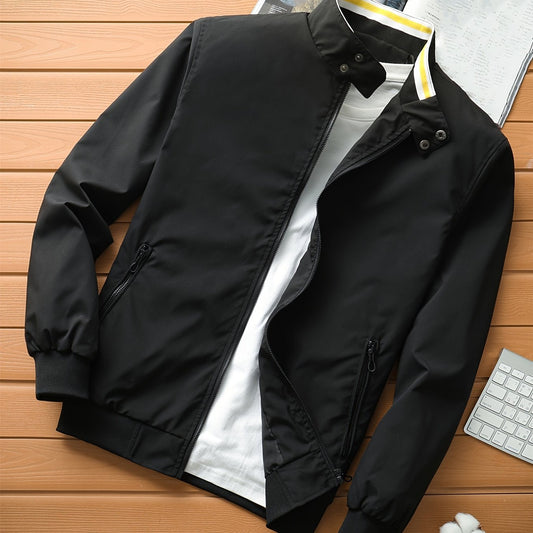 Men's Casual Thermal Zipper Hooded Jacket Long Sleeve Outwear