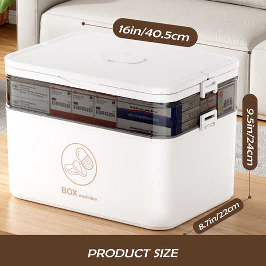 Portable Medicine Storage Box Large Capacity Organizer