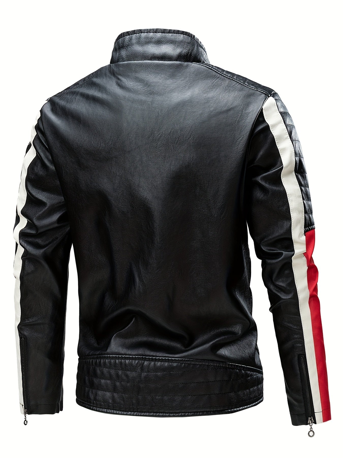 Men's Spring And Autumn Warm Faux Leather Jacket Coat