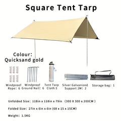 Portable Camping Shelter Waterproof Lightweight Sun Shade Rain Fly Tent