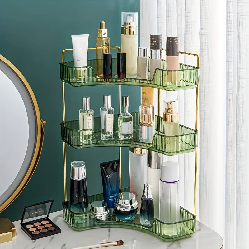 Corner Bathroom Countertop Organizer Vanity Trays for Makeup Perfume