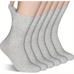 6 Pairs Diabetic Socks for Men & Women, Extra Roomy Toe Seams, Non Binding Top