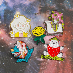 Men's Novel Cartoon Brooch Pin Lapel Badge for Suit Jackets