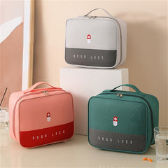 Durable Polyester Medicine Organizer Travel Case with Storage Pocket