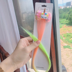 6pcs Unicorn Hair Clips Sequin Bow Hair Extensions