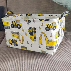 Canvas Waterproof Collapsible Clothes Organizer Basket With Handle