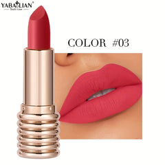 YABAOLIAN Matte Lipstick Non Stick Cup Alcohol Makeup Waterproof Long Lasting