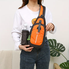 Casual Large Capacity Chest Bag with Water Bottle Holder