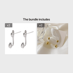 Retro Water Drop Ear Studs Men's Earrings Hip Hop Style