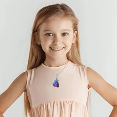 Girl's Wolf King Pendant Necklace Party Jewelry Birthday Gift