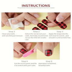 Butterfly Nail Art Stickers Self Adhesive Full Wrap Gel Nail Strips