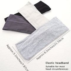 4pcs Solid Elastic Headbands Soft Sweat Absorbing Hair Accessories for Sports