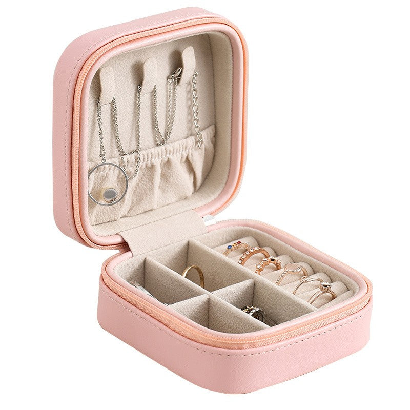 Jewelry Box Leather Storage Organizer Display Travel Jewelry Case Boxes