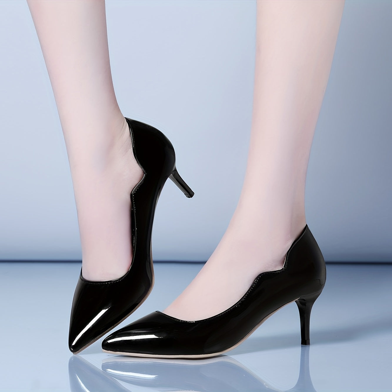 Women's Stiletto Heels Pointed Toe Slip On Shoes