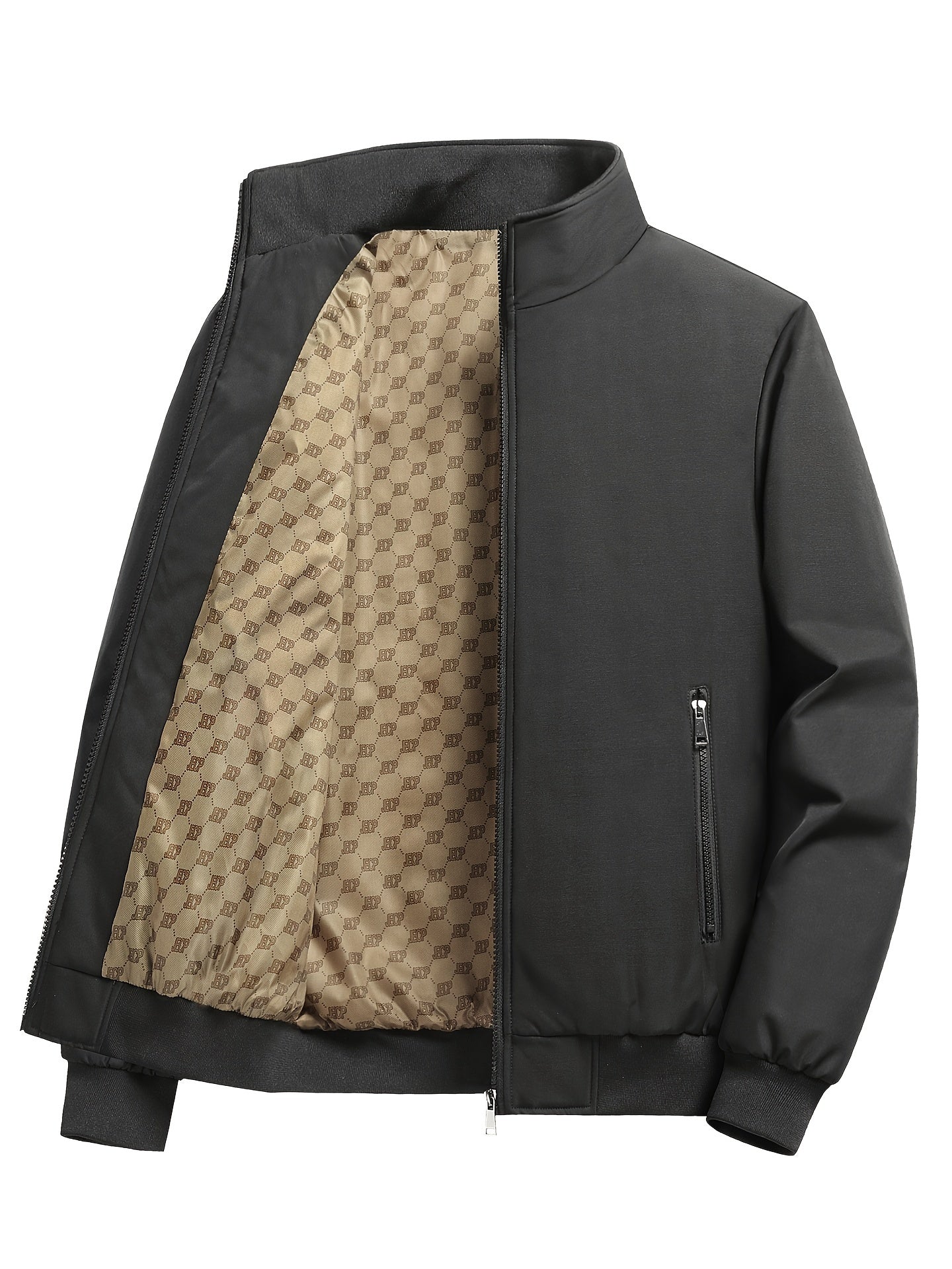 Men's Padded Stand Collar Jacket Windproof Outwear