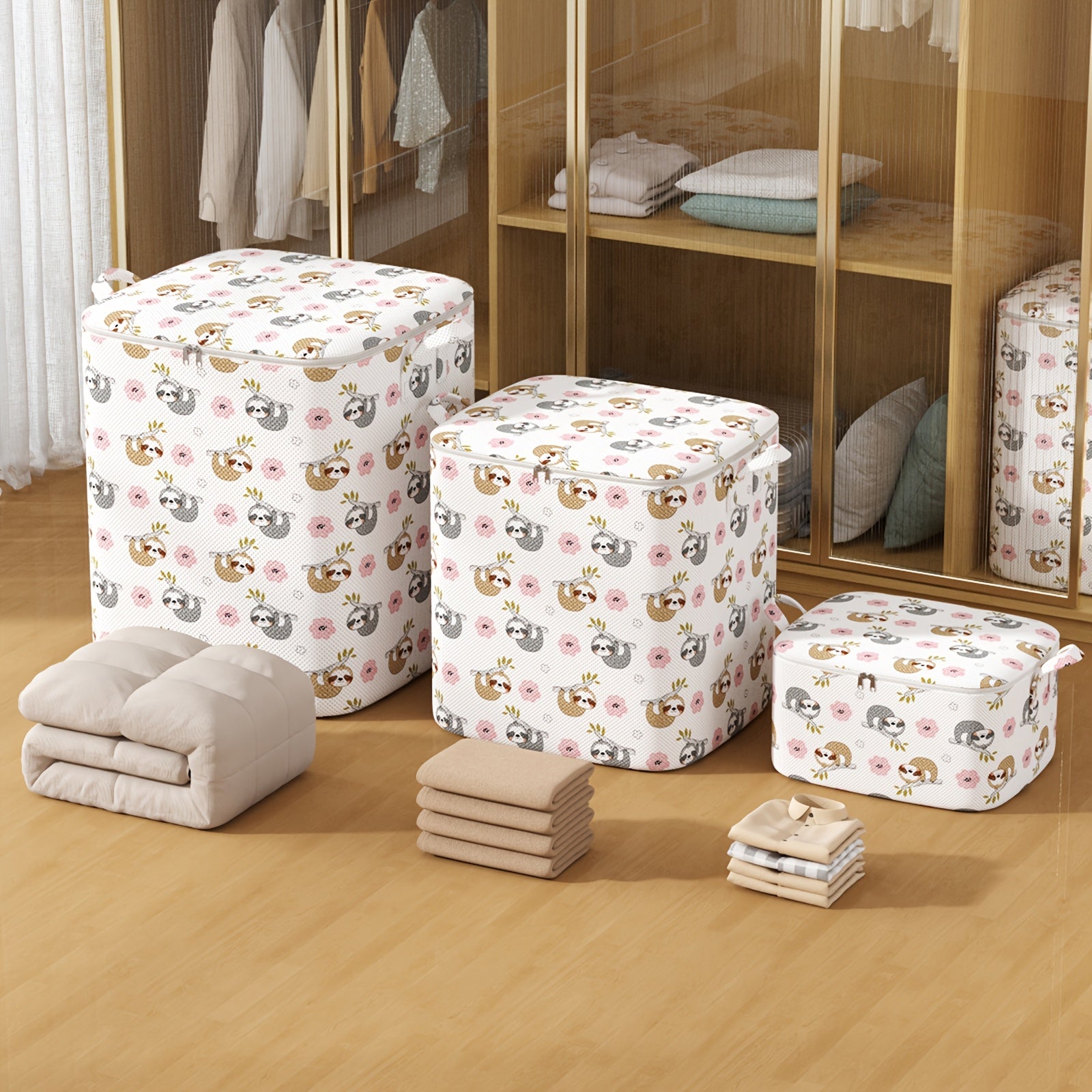 Foldable Sloth Storage Bag - Large Capacity Bedroom Clothes Organizer