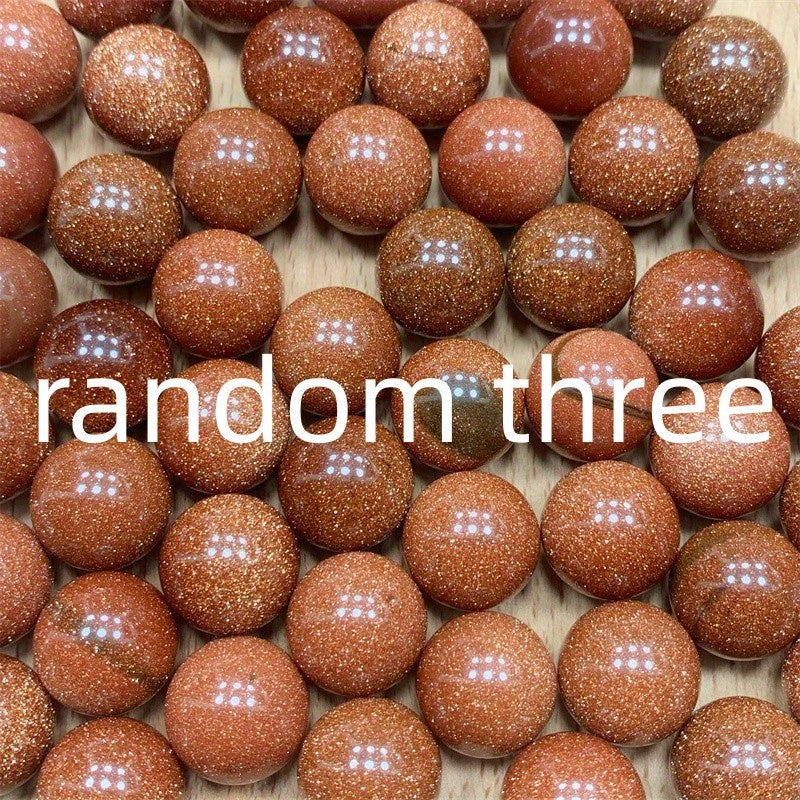 Golden Sandstone Red Ball Healing Stone for Decoration