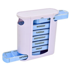 7 Day Weekly Pill Box Dispenser Organizer with Removable Modules