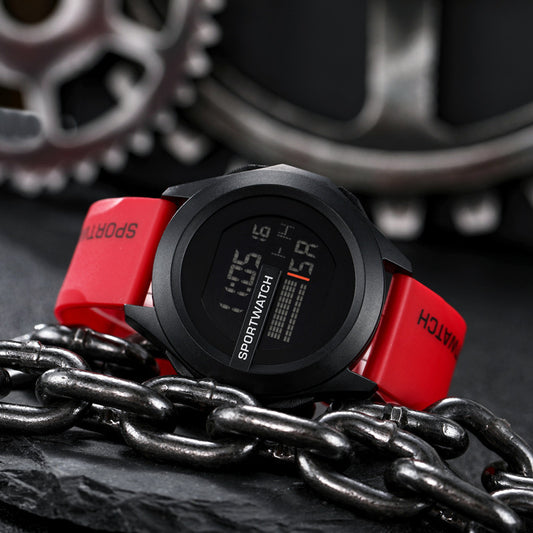 Men's Digital Sports Watch with Rubber Strap