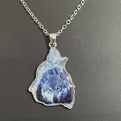 Girl's Wolf King Night Pendant Necklace For Friends Birthday Gift