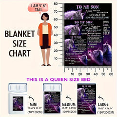 Soft Blanket Mom's Gift For Son - Camping and Outdoor Use