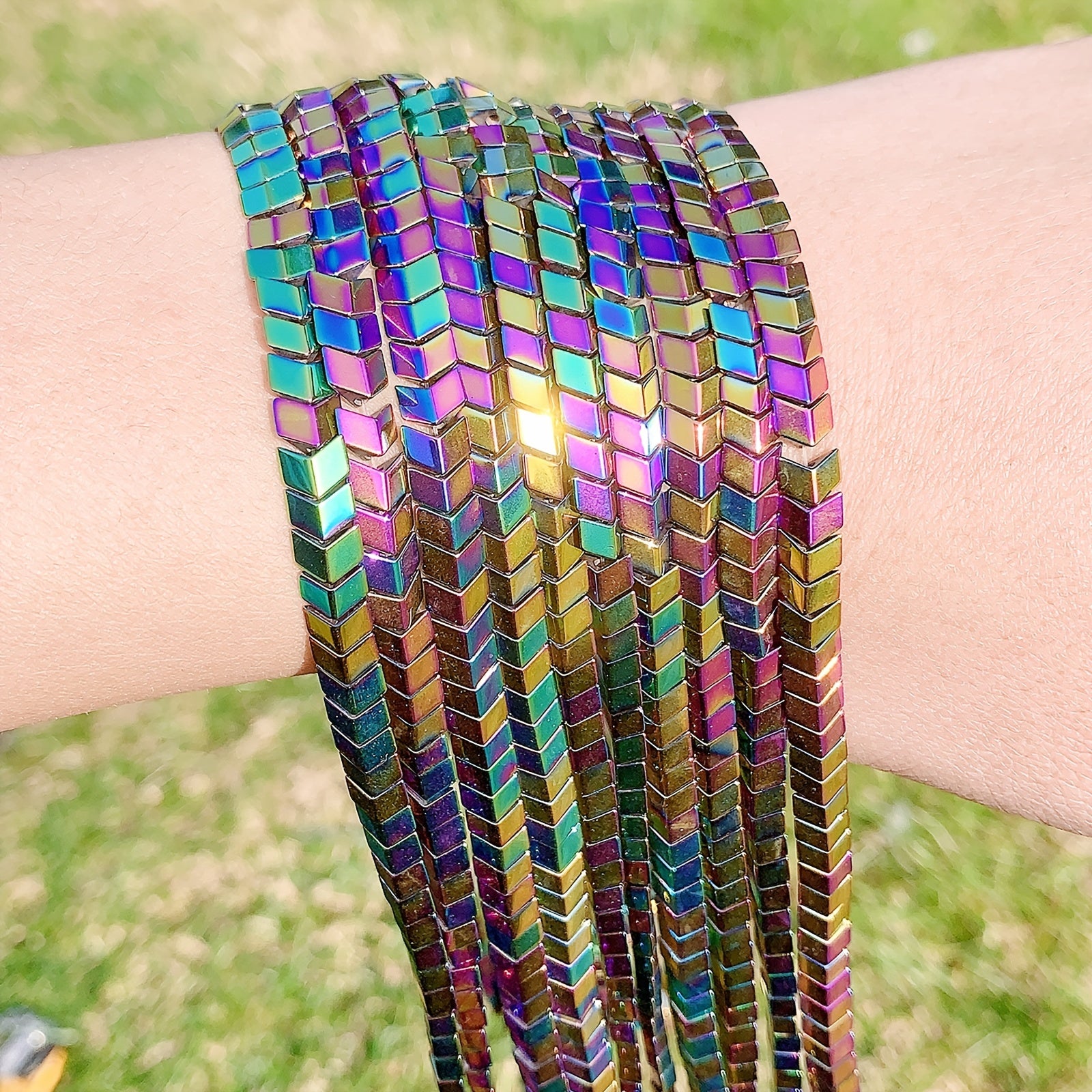 100pcs Arrow Rainbow Hematite Loose Beads for Jewelry Making