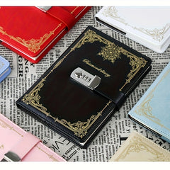 Lock Diary Canvas Notebook Son Notepad Student Retro Handbook