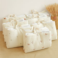 Kids' Embroidered Nap Mat Portable Foldable Soft Mattress for Travel Ivory