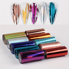 10 Sparkling Nail Foils for Gel Polish Transfer & Nail Art