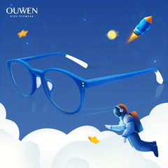 OUWEN TR90 Light Glasses For Kids 8-12 Years Old Flexible Arms