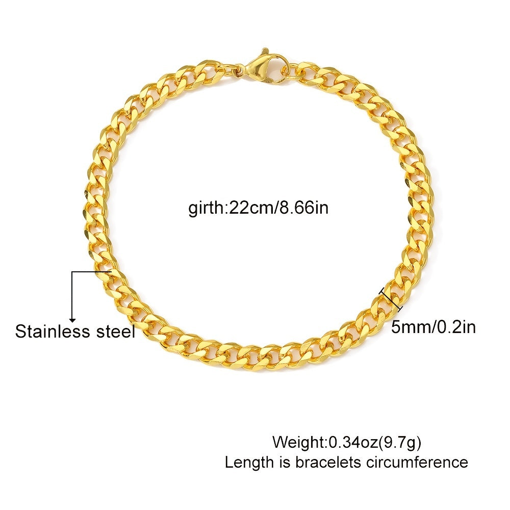 Stainless Steel Chain Bracelet for Men