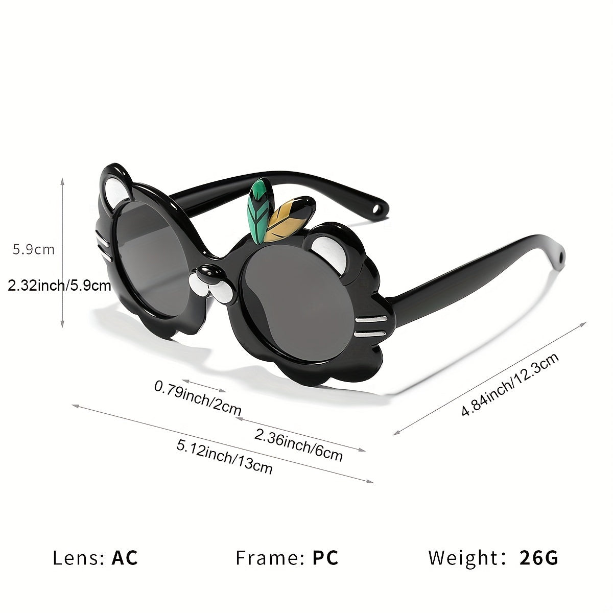 Lion Frame Sun Protection Sunglasses for Teens, Boys and Girls