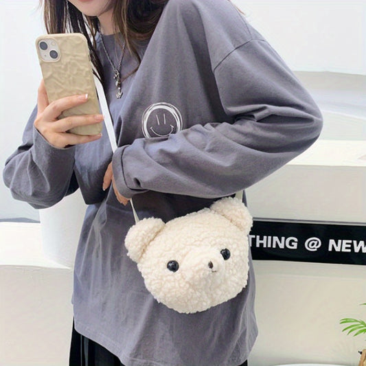 Bear Head Crossbody Bag Coin Purse for Girls