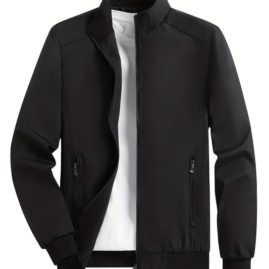 Men's Lightweight Stand Collar Zipper Jacket