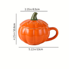 Halloween Pumpkin Coffee Mug Ceramic Mug With Lid